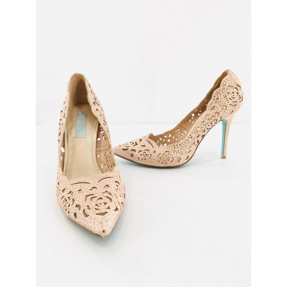 Betsey Johnson Elsa Blush Rhinestones 